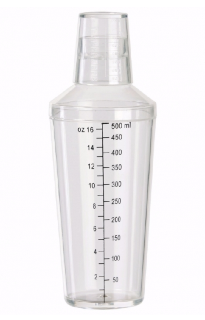 Winco, Clear Bar Shaker Set (3 Piece Set)