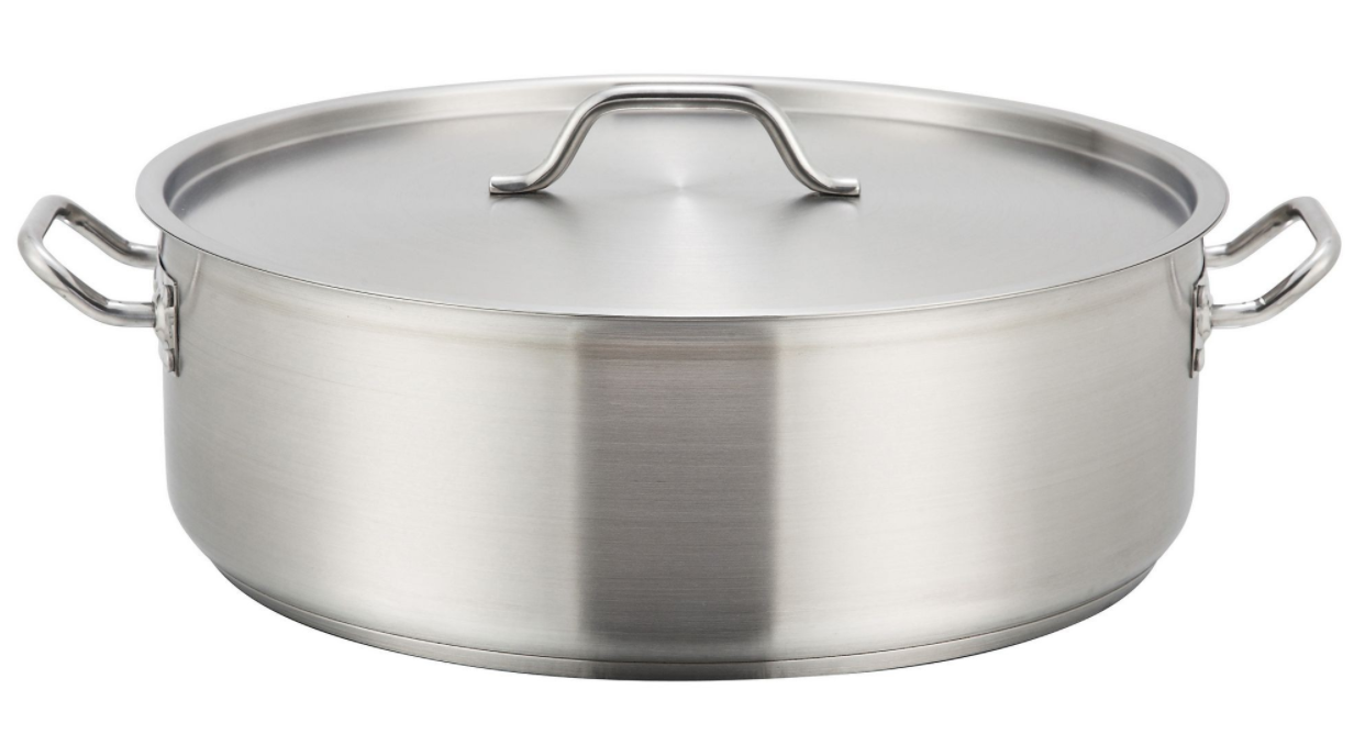 Winco, Stainless Steel Brazier Pots with Cover (Various Sizes)