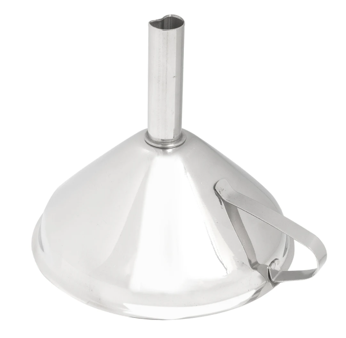 Winco, Stainless Steel Wide Mouth Funnels with Removable Strainer