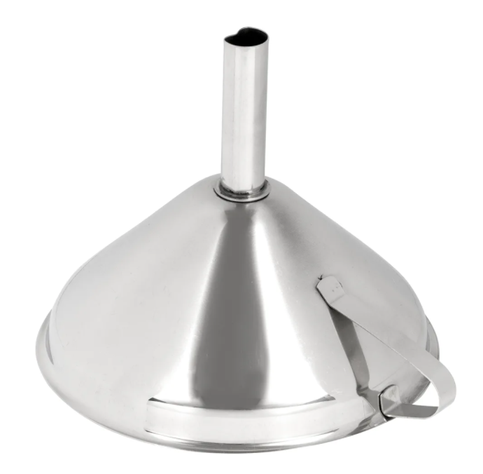 Winco, Stainless Steel Wide Mouth Funnels with Removable Strainer
