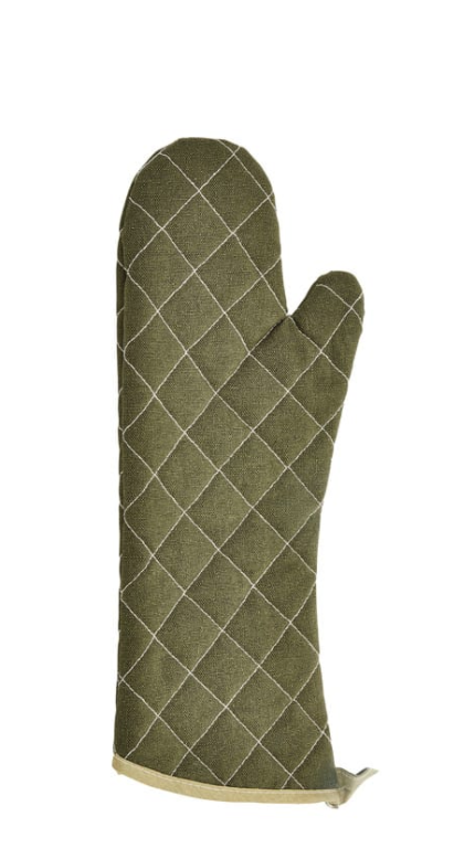 Winco, Green Woven Flame Retardant Oven mitts (Various Sizes)