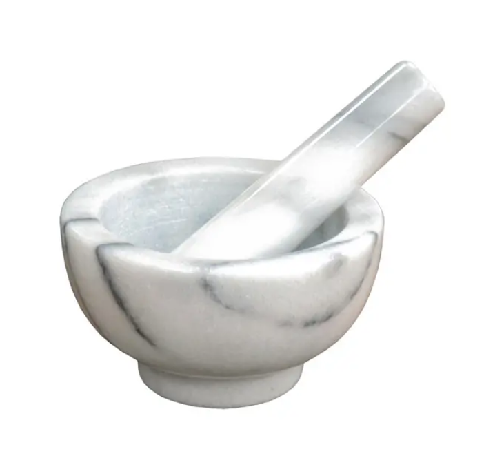 Winco, Marble Mortar & Pestle Set (Herb grinder)