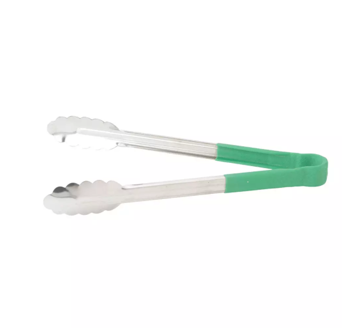 Winco, Heavy Duty Color-Coded Plastic Handle Utility Tongs (Various Sizes)