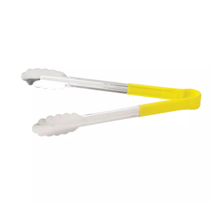 Winco, Heavy Duty Color-Coded Plastic Handle Utility Tongs (Various Sizes)