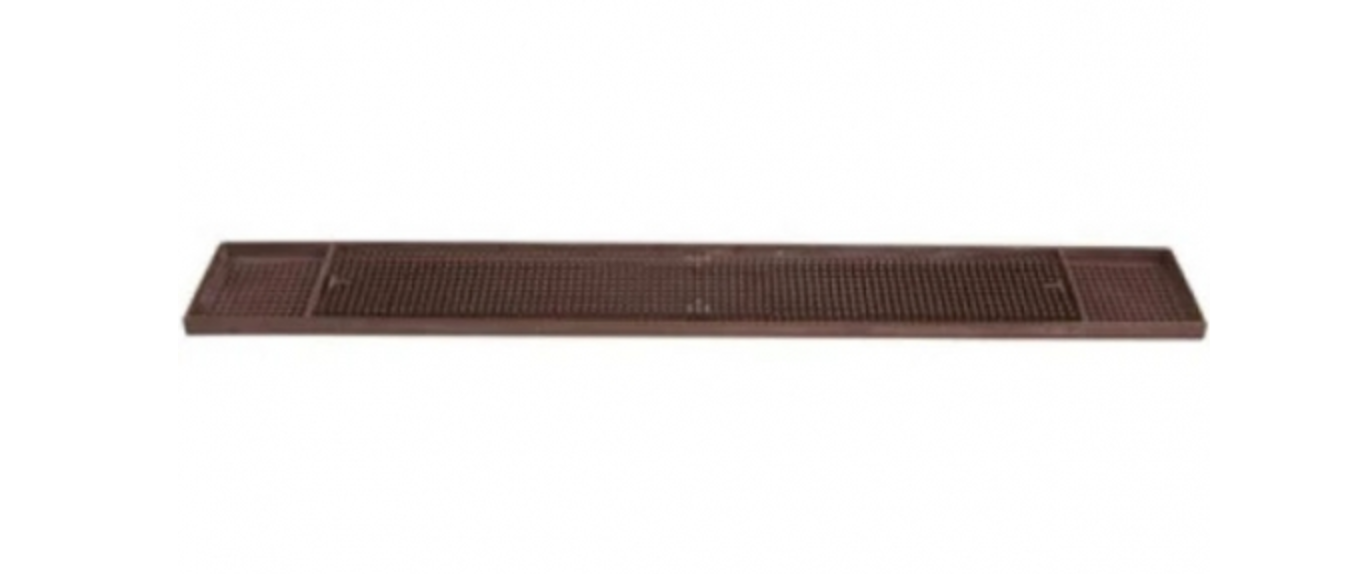 Winco, Bar Rail Spill Mats (Black/Brown)