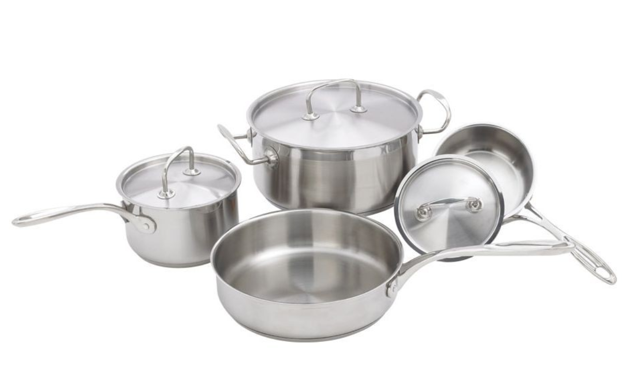 Winco, Premium Stainless Steel 7 Piece Cookware Set