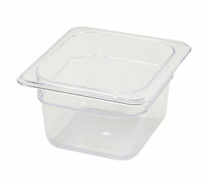 Thunder Group, Polycarbonate Sixth Size Steam Pans (Various Heights)