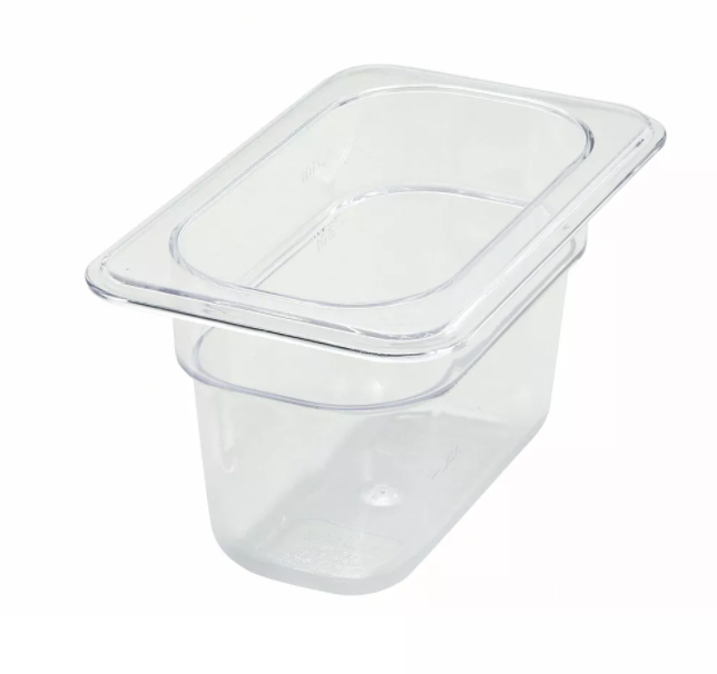 Thunder Group, Polycarbonate Ninth Size Steam Pans (Various Heights)