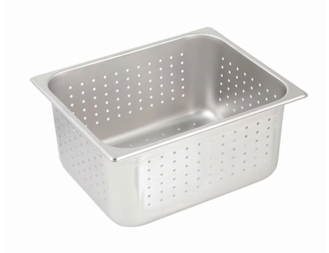 Winco, Stainless Steel Half Size Perforated Steam Pans (Various Heights)