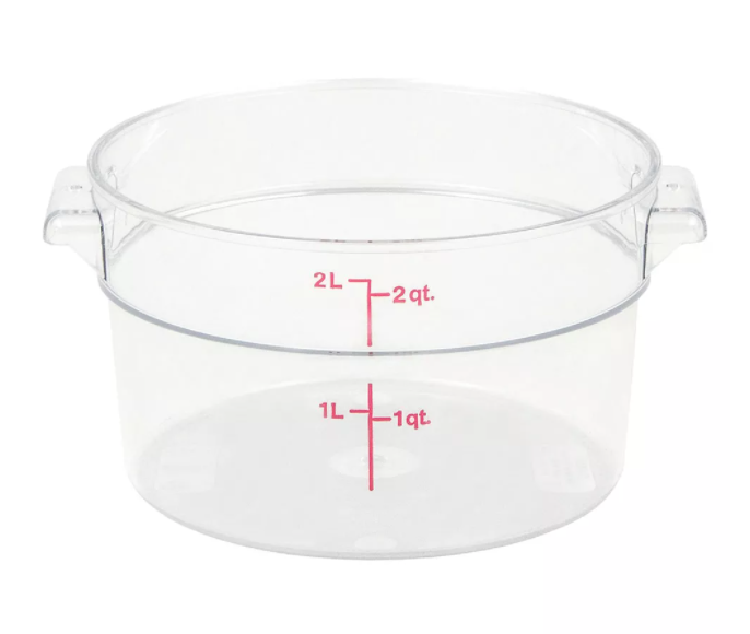 Thunder Group, 2 Quart Clear Polycarbonate Circle Storage Container