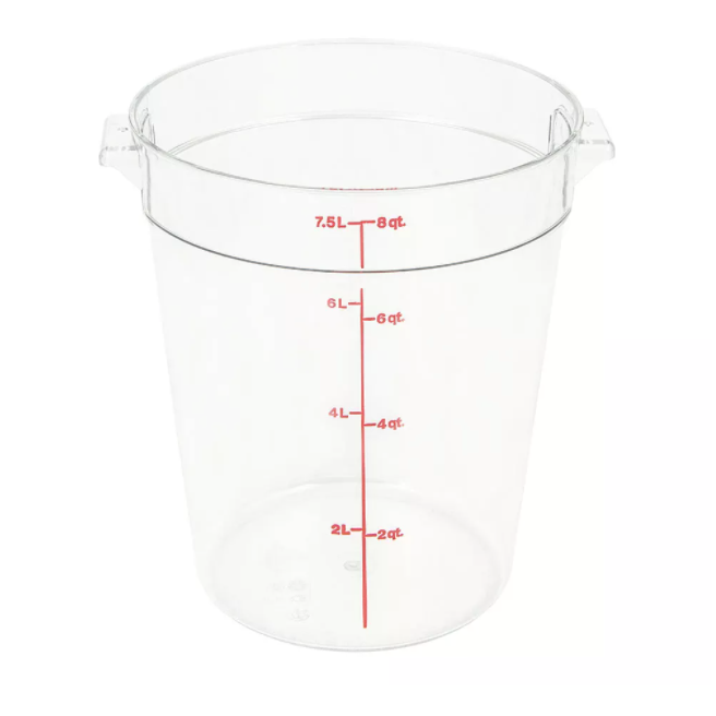 Thunder Group, 8 Quart Clear Polycarbonate Circle Storage Container