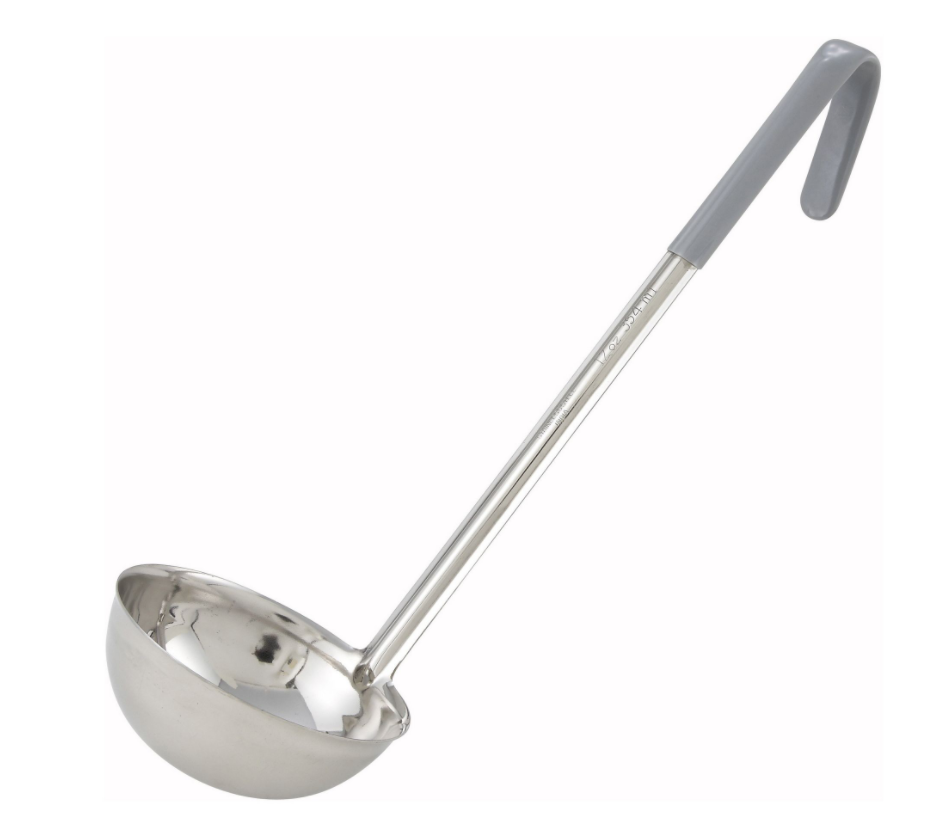 Winco, Stainless Steel One-Piece Color-Coded Ladles (Various Sizes)