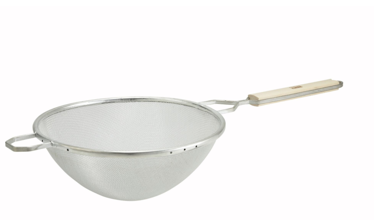 Winco, Tinned Single Mesh Flat Handle Strainer (Various Sizes)