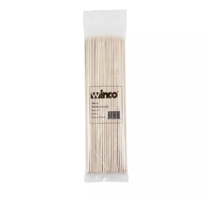 Winco, Straight Bamboo Skewers (Pack of 100)