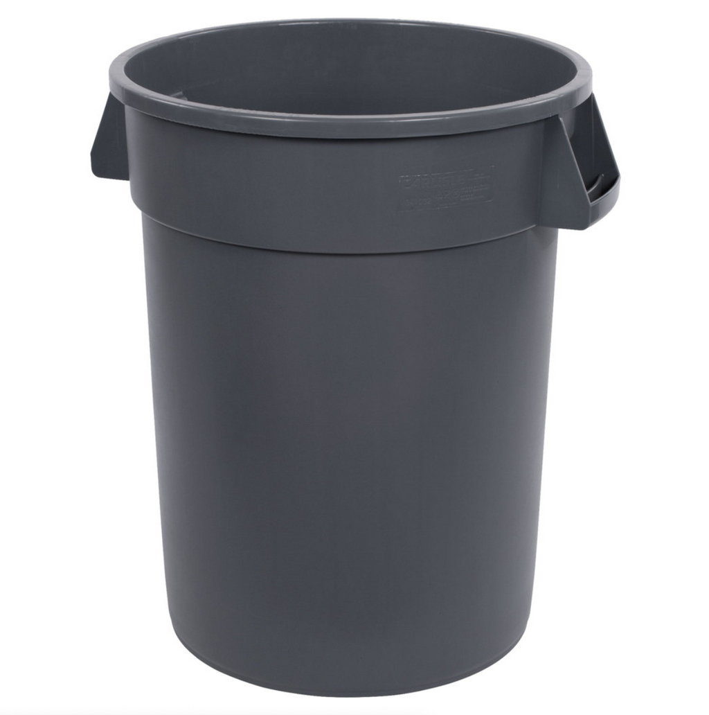 Carlisle, 32 Gallon Round Garbage Can (Gray / White)