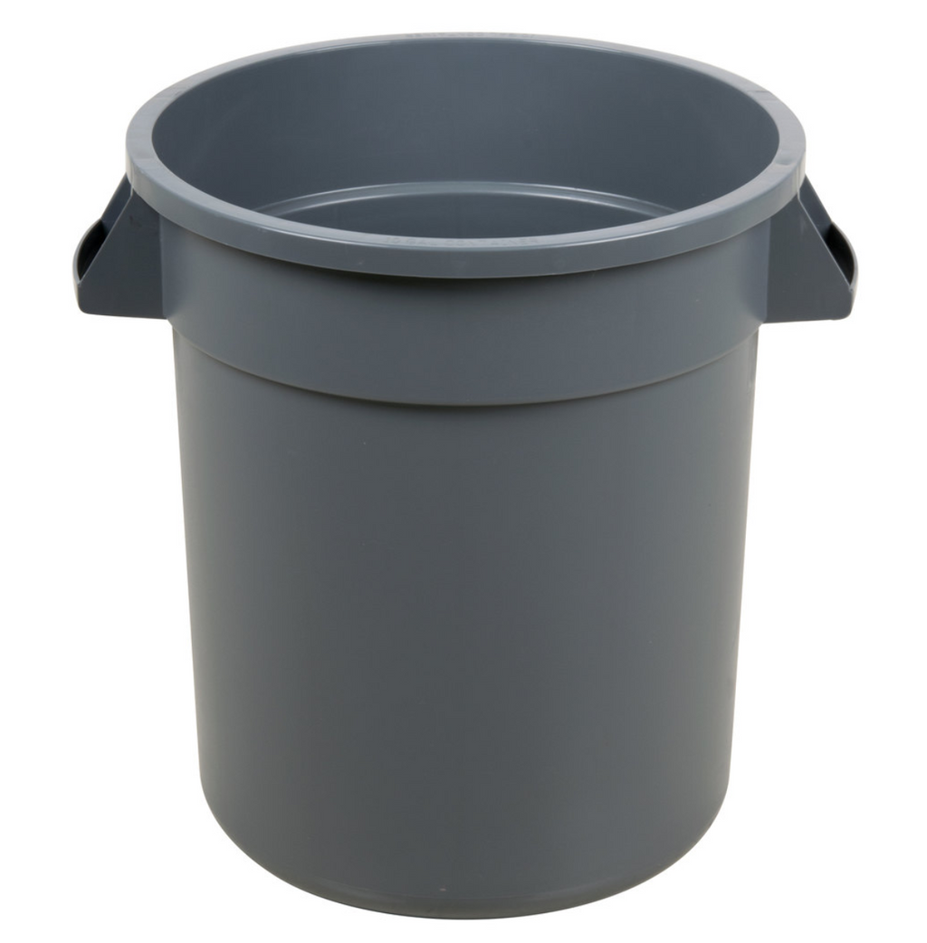 Carlisle, 10 Gallon Round Garbage Can (Gray / White)