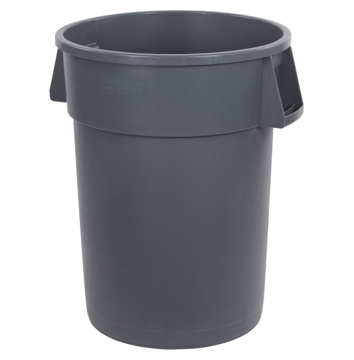 Carlisle, 44 Gallon Round Garbage Can (Gray / White)