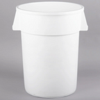 Carlisle, 10 Gallon Round Garbage Can (Gray / White)