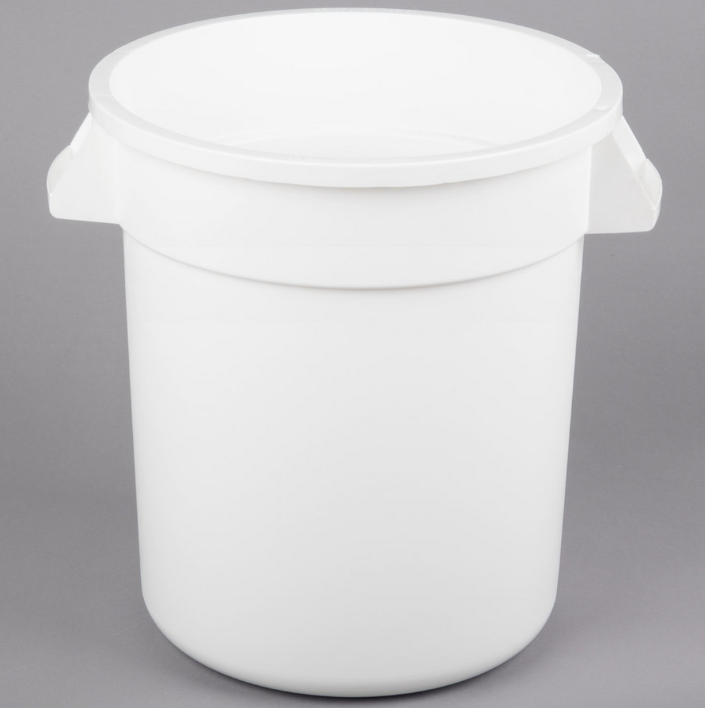 Carlisle, 20 Gallon Round Garbage Can (Gray / White)