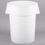 Carlisle, 44 Gallon Round Garbage Can (Gray / White)