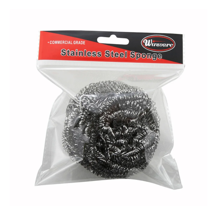 Winco, Stainless Steel Sponges (Pack of 12, Small / Large)