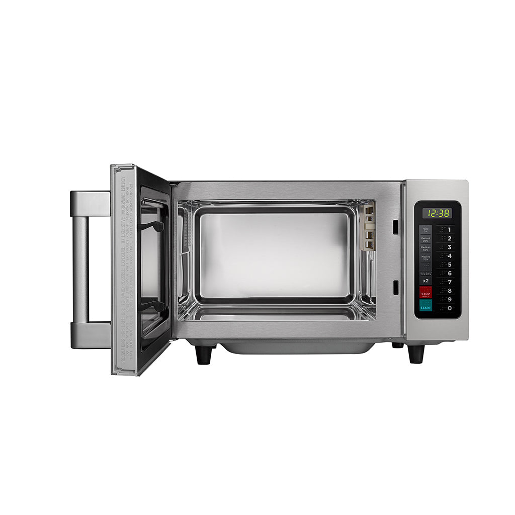 Midea, 0.9 Cu Ft. 1000W Push Button Commercial Microwave